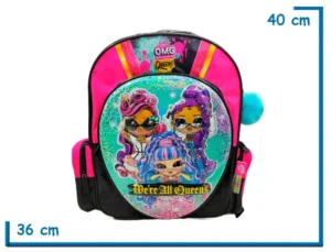 MOCHILA ESPALDA 14" LOL ROSA WE RE ALL QUEENS 3D