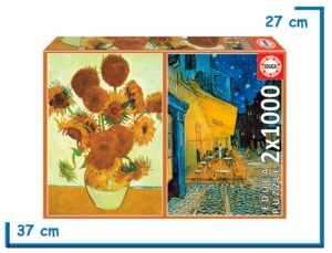 EDUCA 2 PUZZLES X1000 PZS LOS GIRASOLES & TERRAZAS DE CAFE