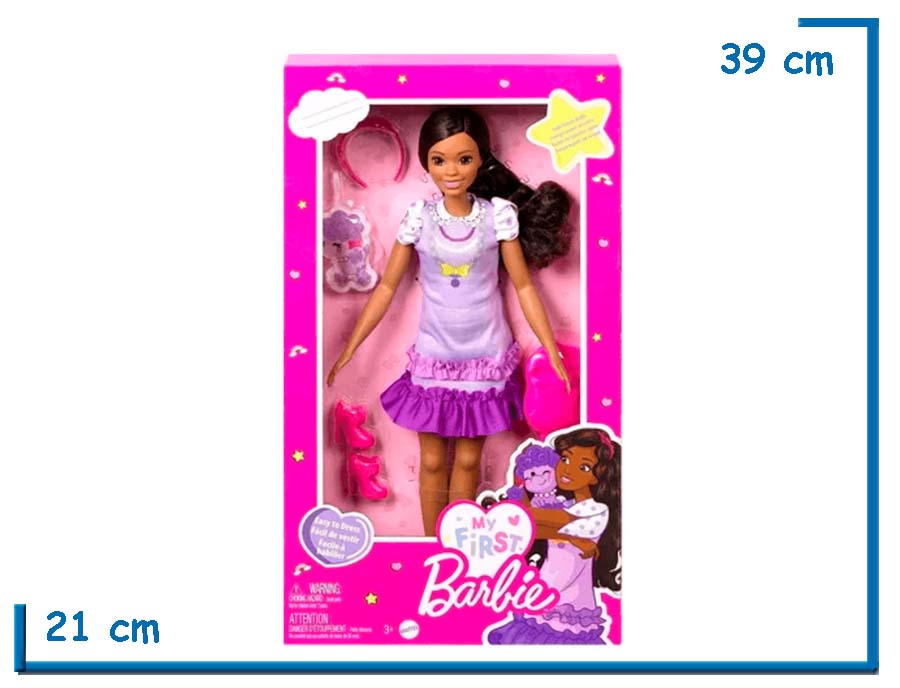 BARBIE MY FIRST BARBIE MUÑECA VESTIDO VIOLETA CON ACCESORIOS