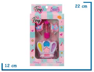 TINY SET DE MAQUILLAJE CORONA CON LABIAL Y HEBILLAS EN BLISTER