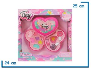 TINY SET DE MAQUILLAJE 2 PISOS CORAZON EN CAJA
