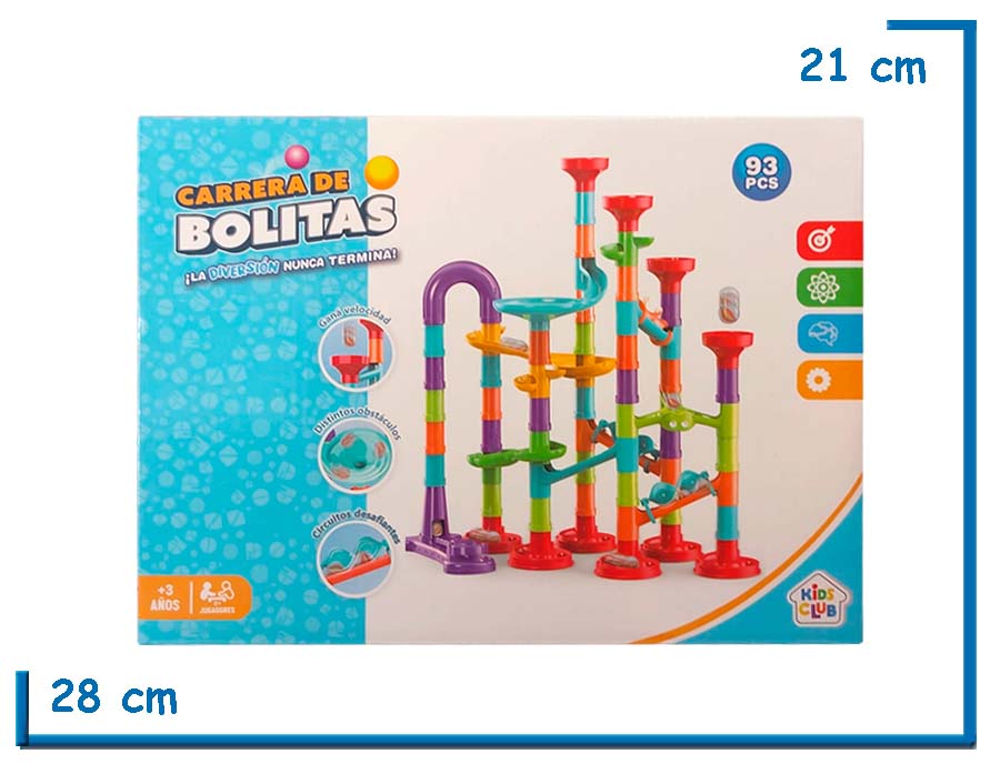 KIDS CLUB CARRERA DE BOLITAS 93 PZS
