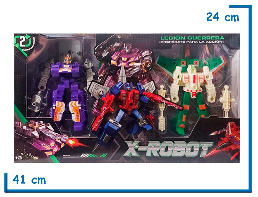 X-ROBOT WARRIOR LEGION GUERRERA SET X2 FIGURAS TRANSFORMABLES