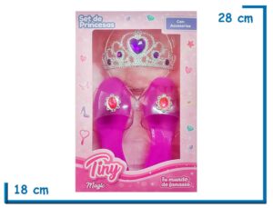 TINY MAGIC SET DE PRINCESAS VIOLETA ZAPATOS Y CORONA