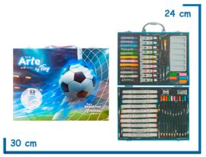 TINY SET DE ARTE PELOTA MALETIN 53PZS