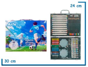 TINY SET DE ARTE FUTBOL MALETIN 48PZS