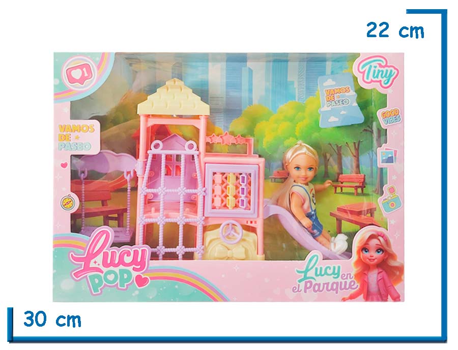 TINY LUCY POP LUCY EN EL PARQUE MUÑECA REMERA AMARILLA