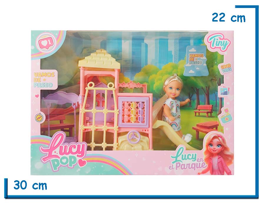 TINY LUCY POP LUCY EN EL PARQUE MUÑECA VESTIDO ARCOIRIS