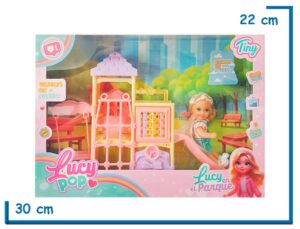TINY LUCY POP LUCY EN EL PARQUE MUÑECA REMERA RAYADA