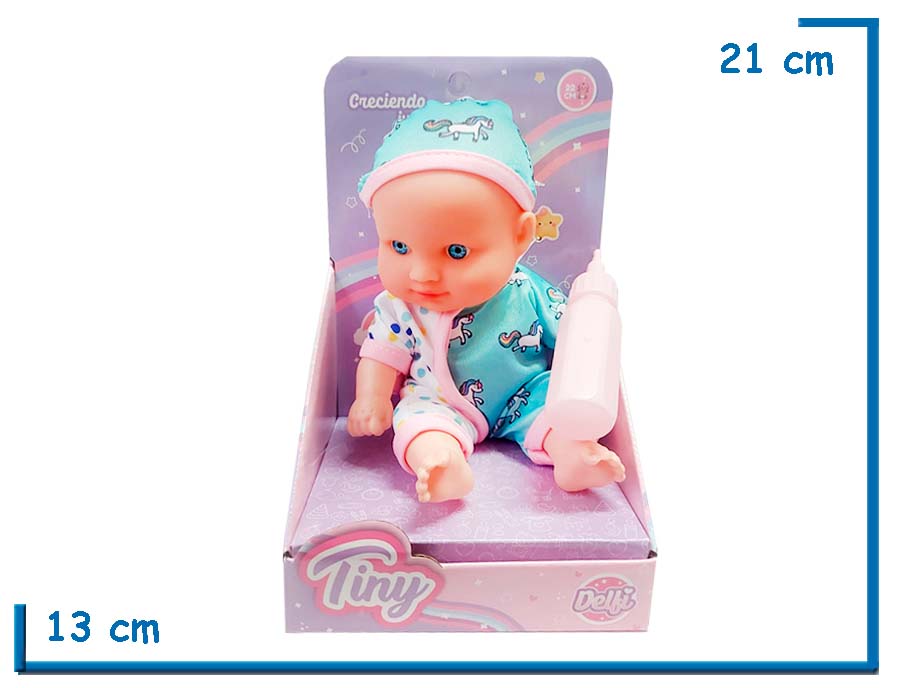 TINY BABY DELFI ROPITA CELESTE LUNARES CON MAMADERA