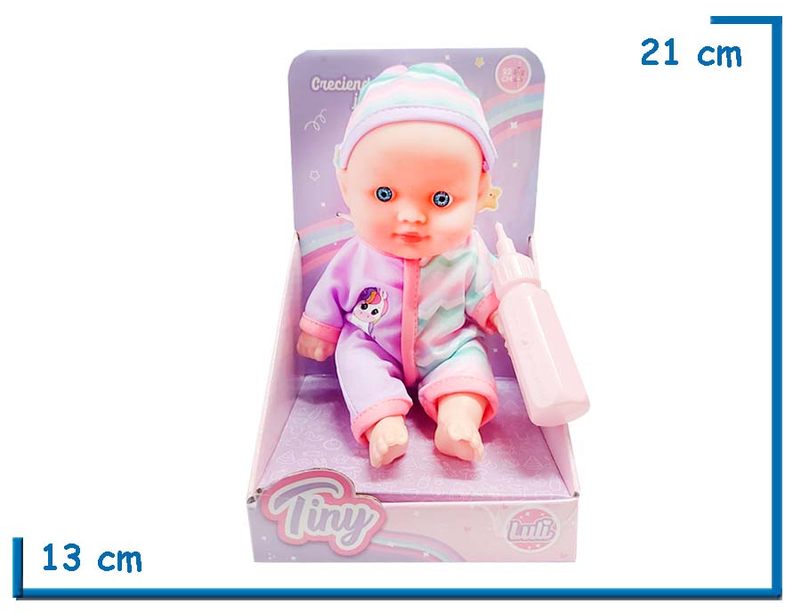 TINY BABY LULI ROPITA LILA ZIGZAG CON MAMADERA