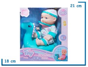 TINY BABY BEBE ROPA CELESTE SALVAVIDAS ANIMALITO 22CM