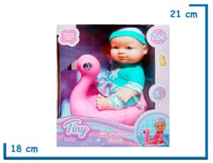 TINY BABY BEBE ROPA TURQUESA SALVAVIDAS ANIMALITO 22CM