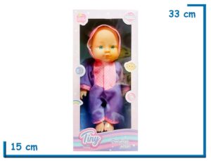 TINY BABY NALA BEBE DISFRAZ OSITO VIOLETA 29CM