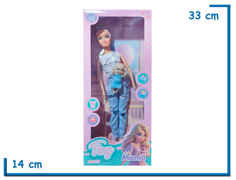 TINY FANTASY MAMA REMERA BLANCA CON BEBE