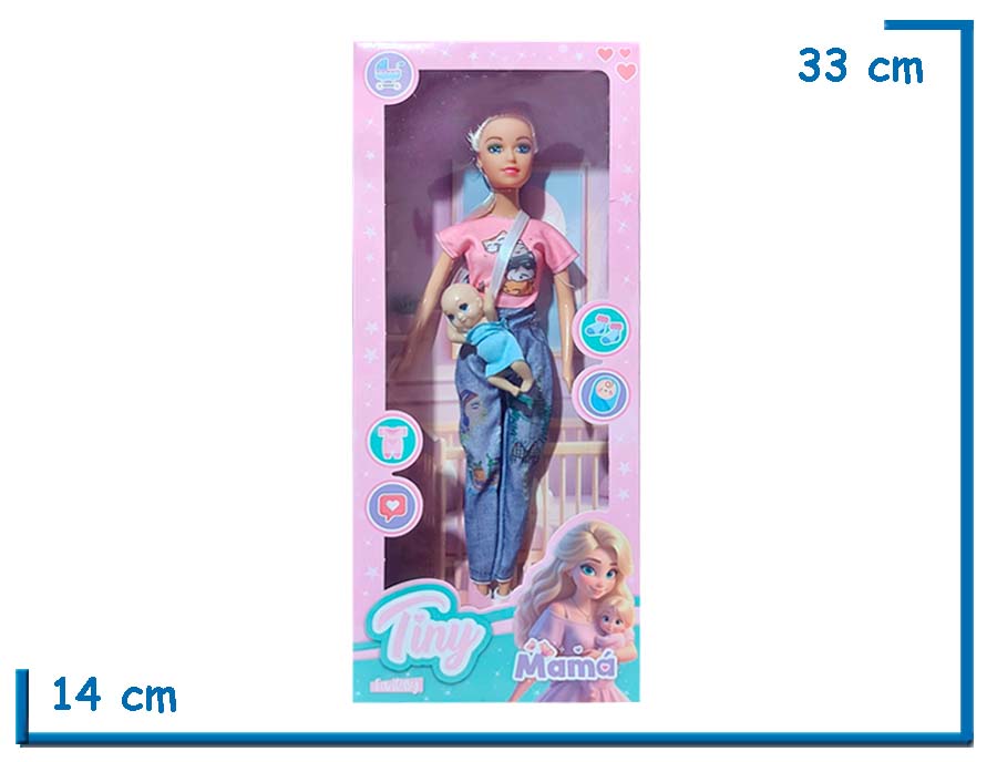 TINY FANTASY MAMA REMERA ROSA CON BEBE