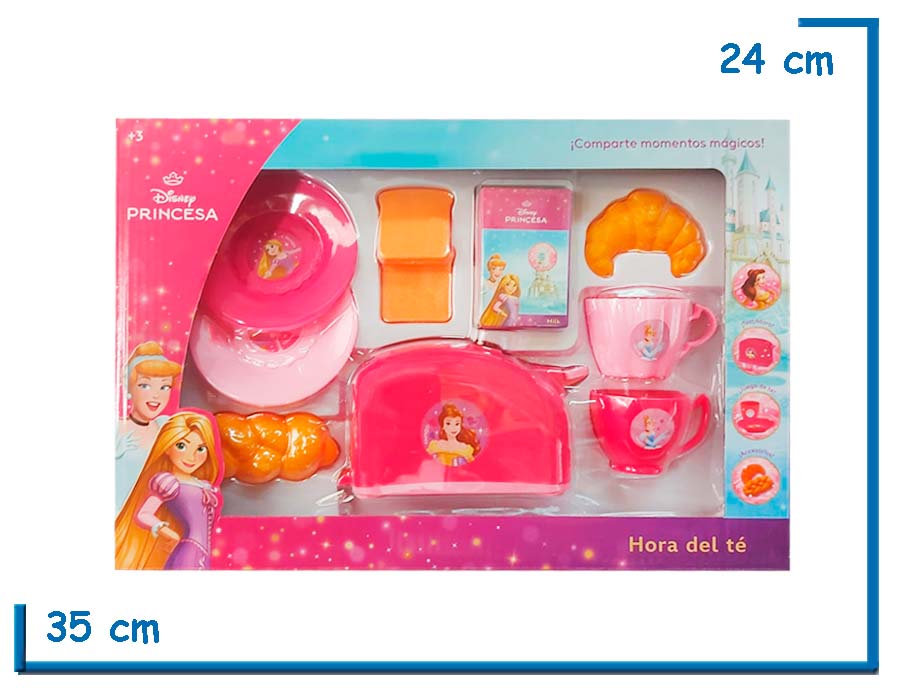 DISNEY PRINCESA HORA DEL TE SET CON TOSTADORA