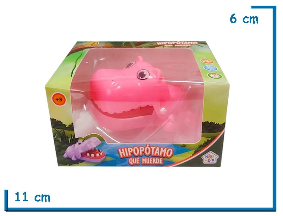 KIDS CLUB HIPOPOTAMO QUE MUERDE CHICO ROSA EN CAJA
