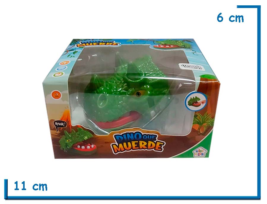 KIDS CLUB SINO QUE MUERDE CHICO TRICERATOPS VERDE EN CAJA