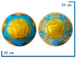 PELOTA DE CUERO Nº5 AMARILLA TORNASOLADA 2 MODELOS SURTIDA