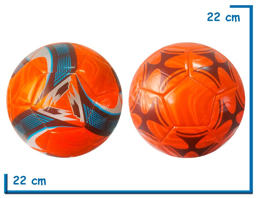 PELOTA DE CUERO Nº5 NARANJA TORNASOLADA 2 MODELOS SURTIDA