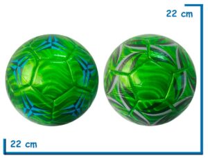 PELOTA DE CUERO Nº5 VERDE TORNASOLADA 2 MODELOS SURTIDA