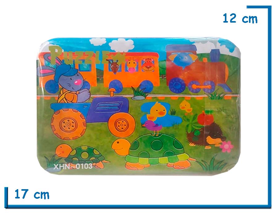 PUZZLE TREN ANIMALES EN LATA 15PZS