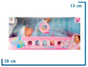 GOOD NIGHT BABY BEBE PIJAMA CELESTE CON ACCESORIOS LUZ Y SONIDO