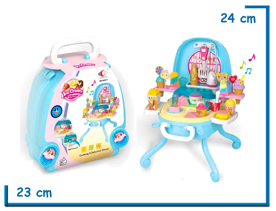 LIANG LIANG TOYS KIDS FUN ICE CREAM MALETIN HELADERIA 41 PZS