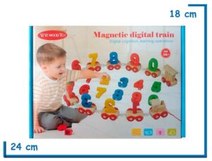 VIVI WOOD TOY MAGNETIC DIGITAL TRAIN TREN DE MADERA NUMEROS