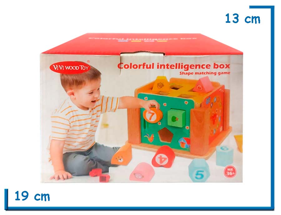 VIVI WOOD TOY COLORFUL INTELLIGENCE BOX CUBO ENCASTRE DE MADERA