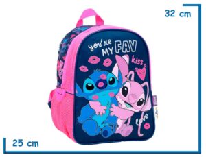 MOCHILA ESPALDA 12'' STITCH AZUL YOU RE MY FAV