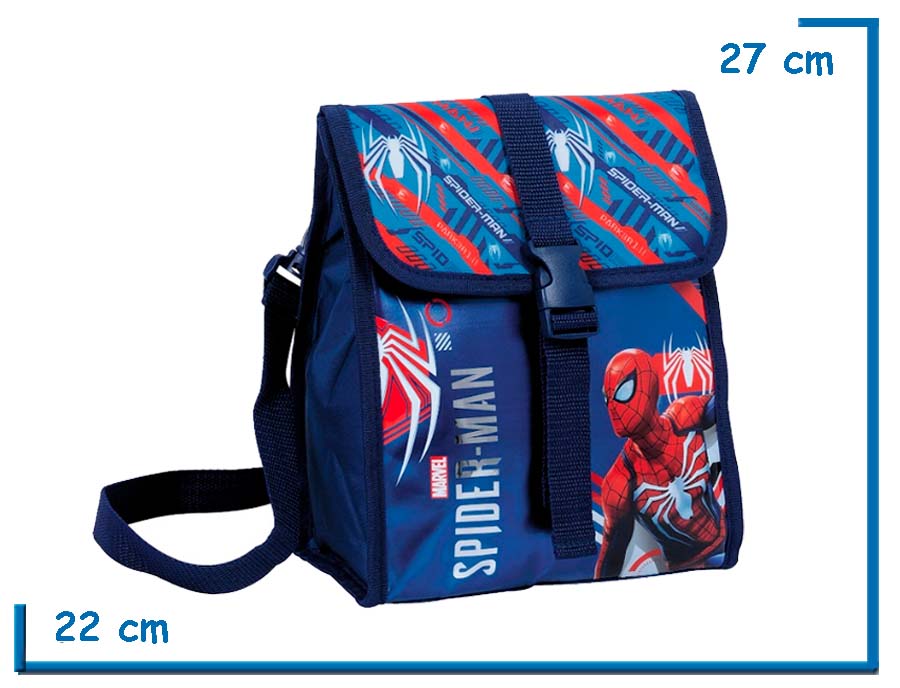 LUNCHERA CON SOLAPA SPIDER-MAN AZUL ADVANCED SUIT