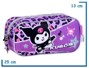 PORTALAPIZ SIMPLE KUROMI VIOLETA ROCK ANIMAL PRINT