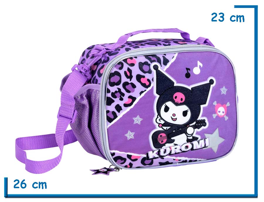 LUNCHERA KUROMI VIOLETA ROCK ANIMAL PRINT