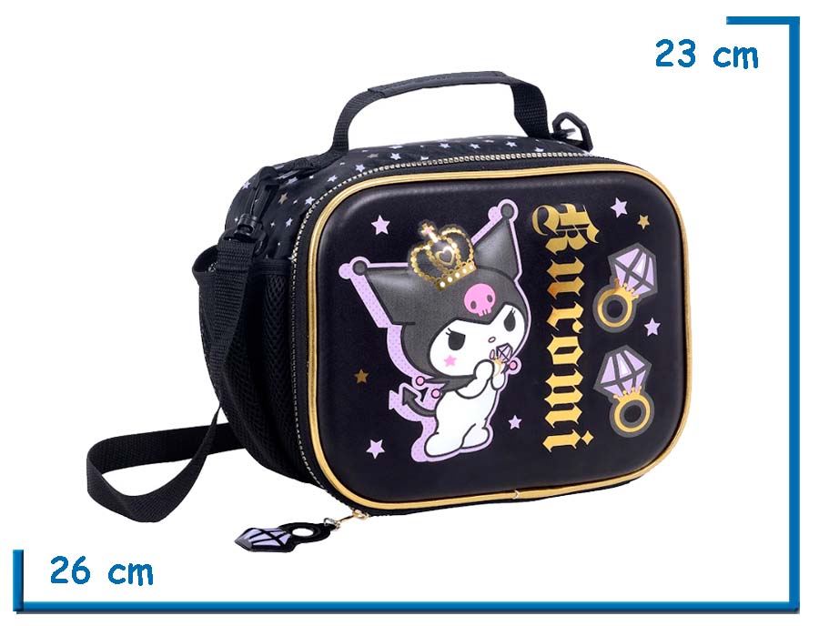 LUNCHERA KUROMI NEGRA DIAMANTES