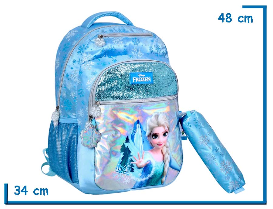 MOCHILA ESPALDA 18” FROZEN ELSA ICE MAGIC CON CARTUCHERA