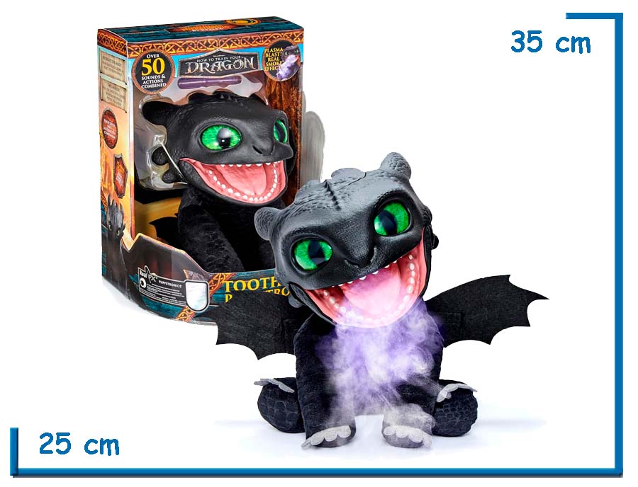 WOW PUPPETRONICS TOOTHLESS HTTYD FIGURA INTERACTIVA