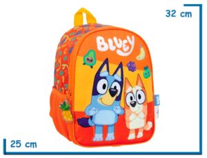 MOCHILA ESPALDA 12'' BLUEY NARANJA FRUTAS