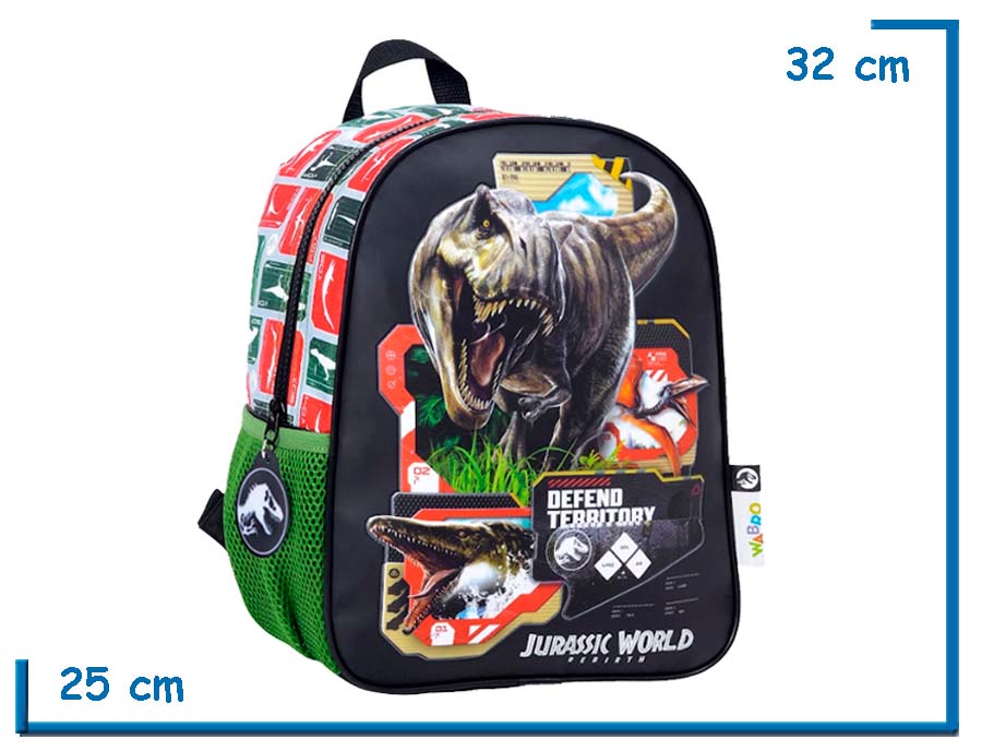 MOCHILA ESPALDA 12” JURASSIC WORLD VERDE DEFEND TERRITORY
