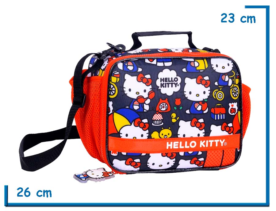 LUNCHERA HELLO KITTY NEGRA MUCHAS KITTYS