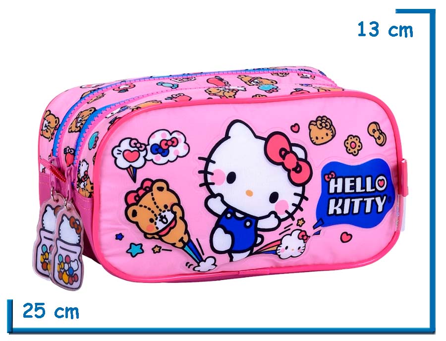 PORTALAPIZ DOBLE HELLO KITTY FUCSIA TINY CHUM MY FAVORITE DAYS