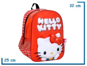 MOCHILA ESPALDA 12'' HELLO KITTY ROJA HELLO KITTY RELIEVE