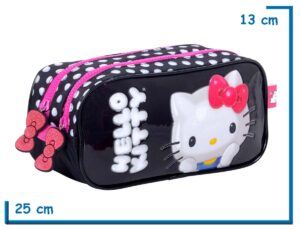 PORTALAPIZ DOBLE HELLO KITTY NEGRO HELLO KITTY RELIEVE
