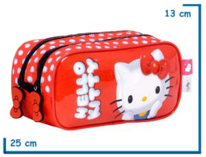 PORTALAPIZ DOBLE HELLO KITTY ROJO HELLO KITTY RELIEVE