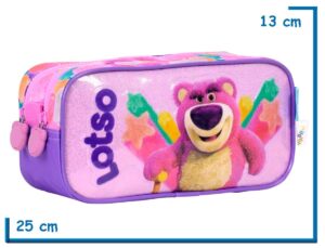 PORTALAPIZ DOBLE LOTSO VIOLETA ESTRELLAS SWEET AS STRAWBERRIES