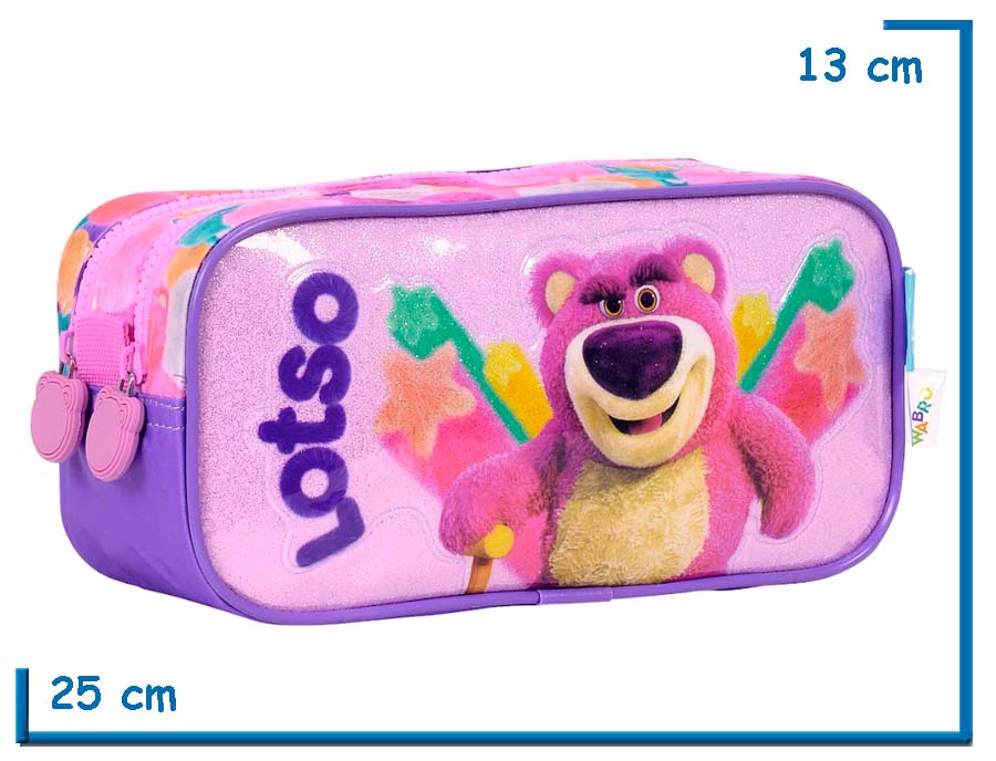 PORTALAPIZ DOBLE LOTSO VIOLETA ESTRELLAS SWEET AS STRAWBERRIES