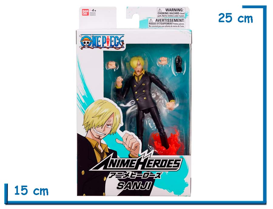 BANDAI SANJI ONE PIECE ANIME HEROES 17CM