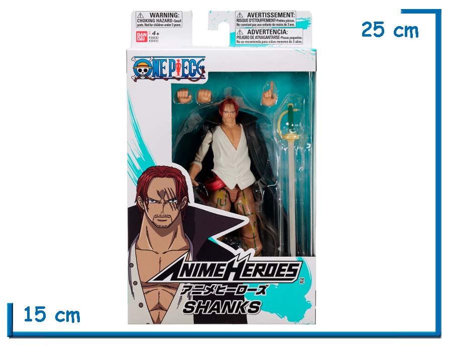 BANDAI SHANKS ONE PIECE ANIME HEROES 17CM
