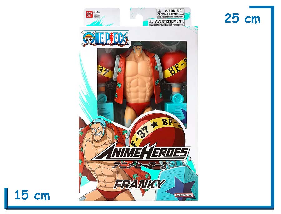 BANDAI FRANKY ONE PIECE ANIME HEROES 17CM